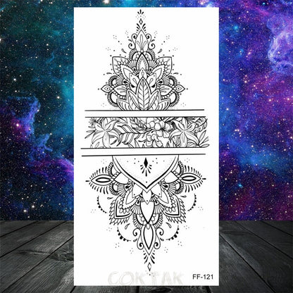 Owl Moth Jewelry Temporary Tattoo