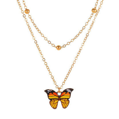 Vintage Pendant Butterfly Necklace