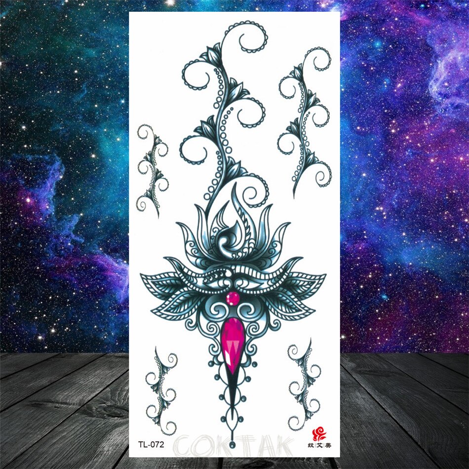 Owl Moth Jewelry Temporary Tattoo