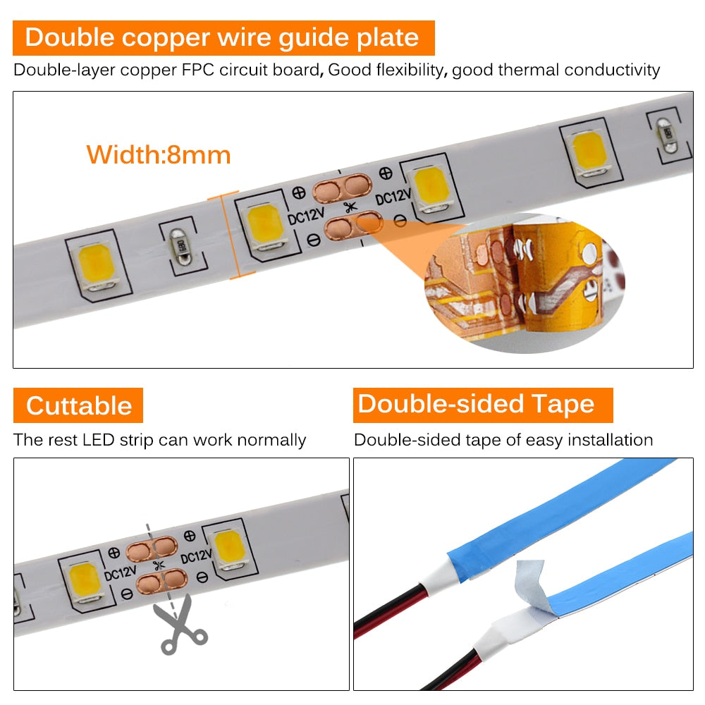 New Arrivals LED Strip 20ft Single Color Waterproof