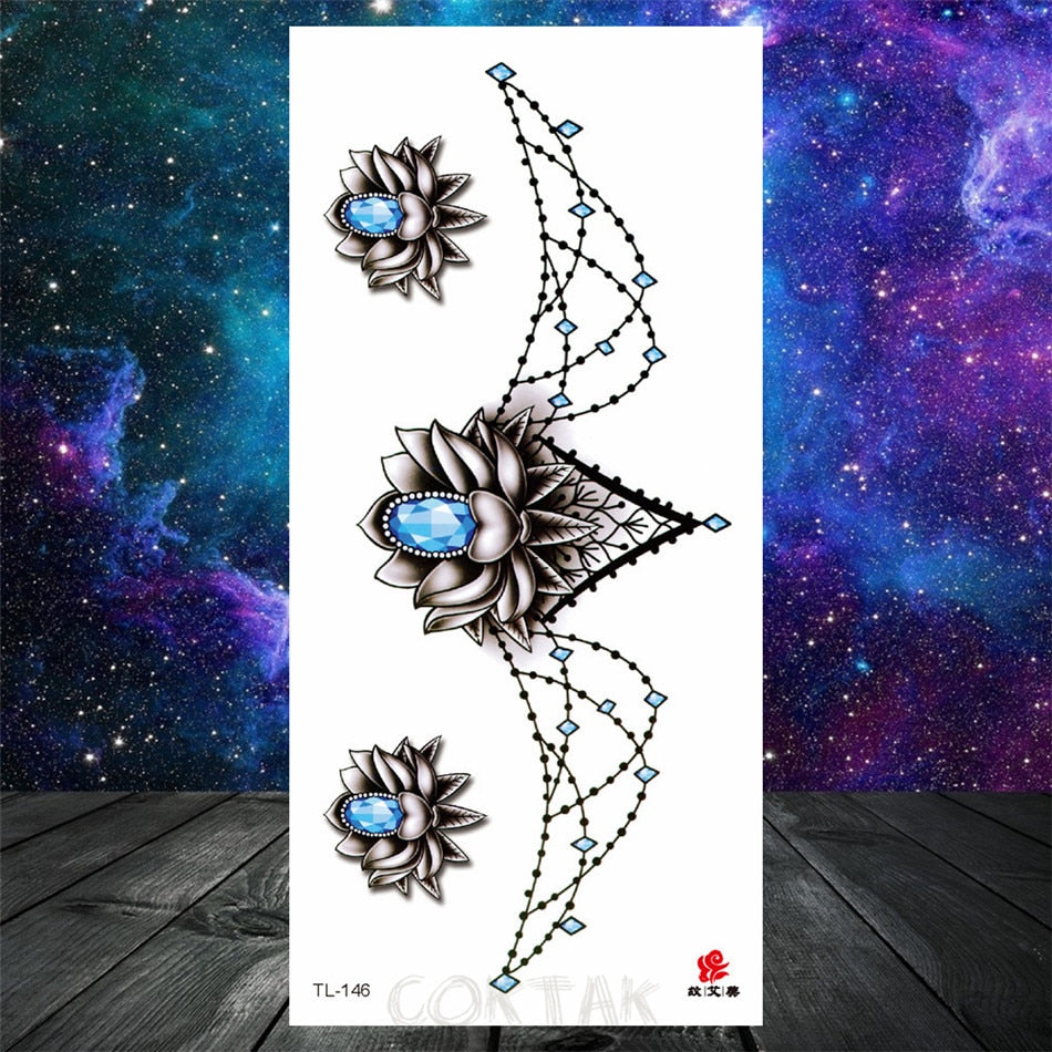 Owl Moth Jewelry Temporary Tattoo