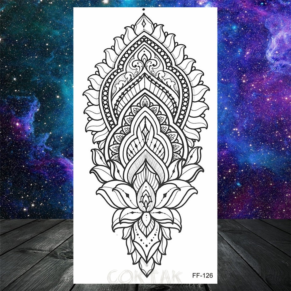 Owl Moth Jewelry Temporary Tattoo