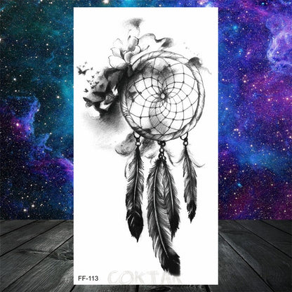 Owl Moth Jewelry Temporary Tattoo