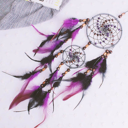 purple feather dream catcher