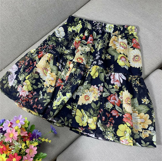 sweet Boho SPleated ruffled skirt