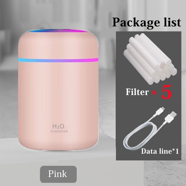 Portable 300ml Electric Air Humidifier Aroma Oil Diffuser