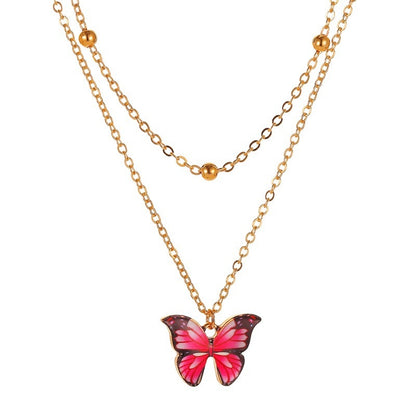 Vintage Pendant Butterfly Necklace