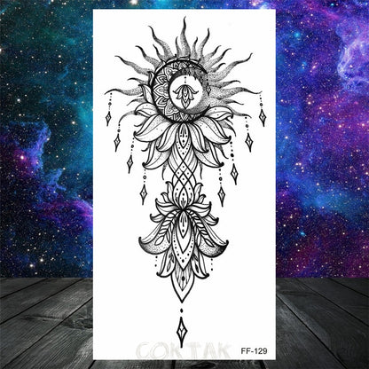 Owl Moth Jewelry Temporary Tattoo