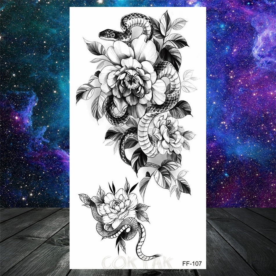 Owl Moth Jewelry Temporary Tattoo