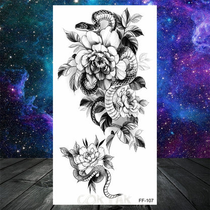 Owl Moth Jewelry Temporary Tattoo