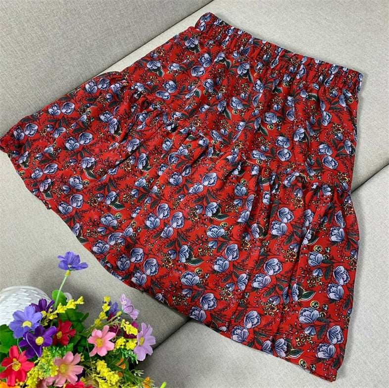 sweet Boho SPleated ruffled skirt