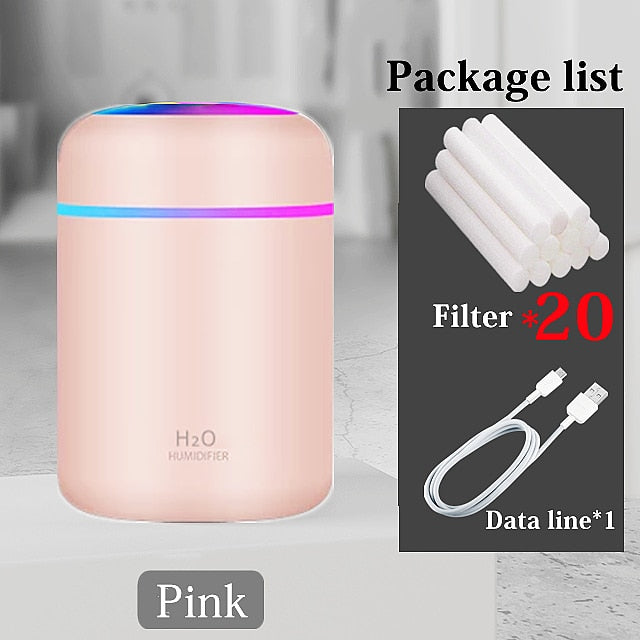 Portable 300ml Electric Air Humidifier Aroma Oil Diffuser