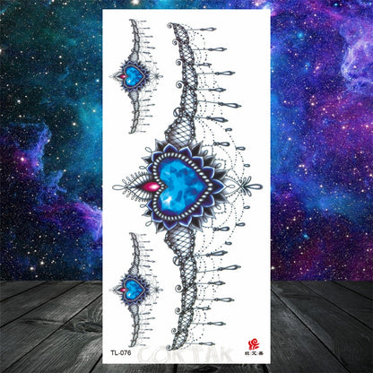 Owl Moth Jewelry Temporary Tattoo