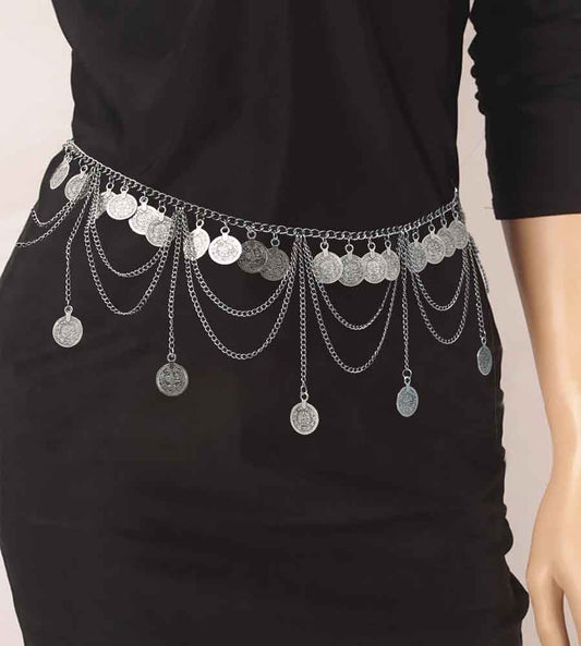 Bohemian Vintage Metal Coin Tassel Belly Chains