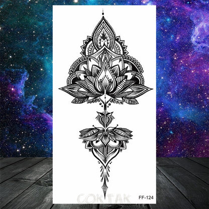 Owl Moth Jewelry Temporary Tattoo