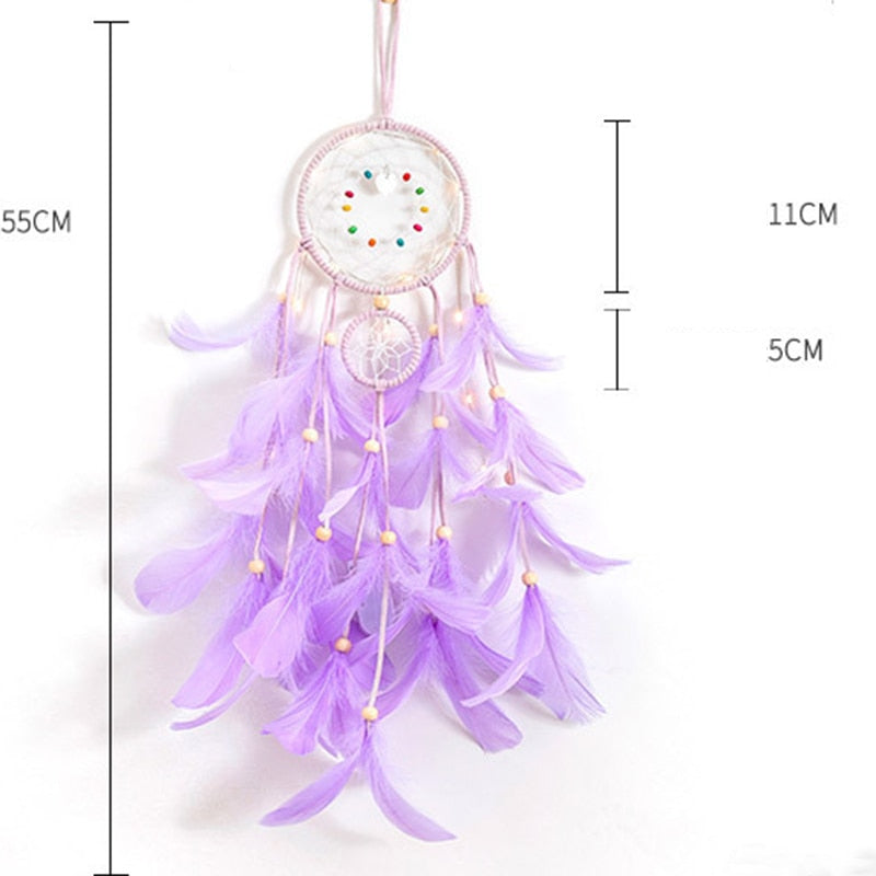 Decor Feather Dreamcatcher W/ Lights