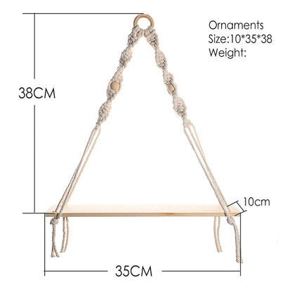 Macrame Shelves for Bedroom Boho Home Decor