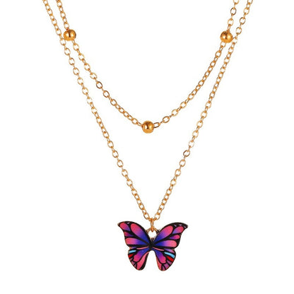 Vintage Pendant Butterfly Necklace