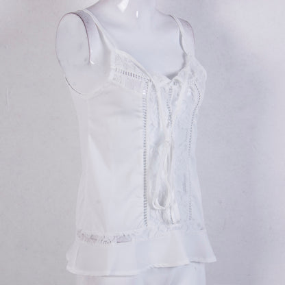 Boho Sleeveless Strap Tank Tops Lace