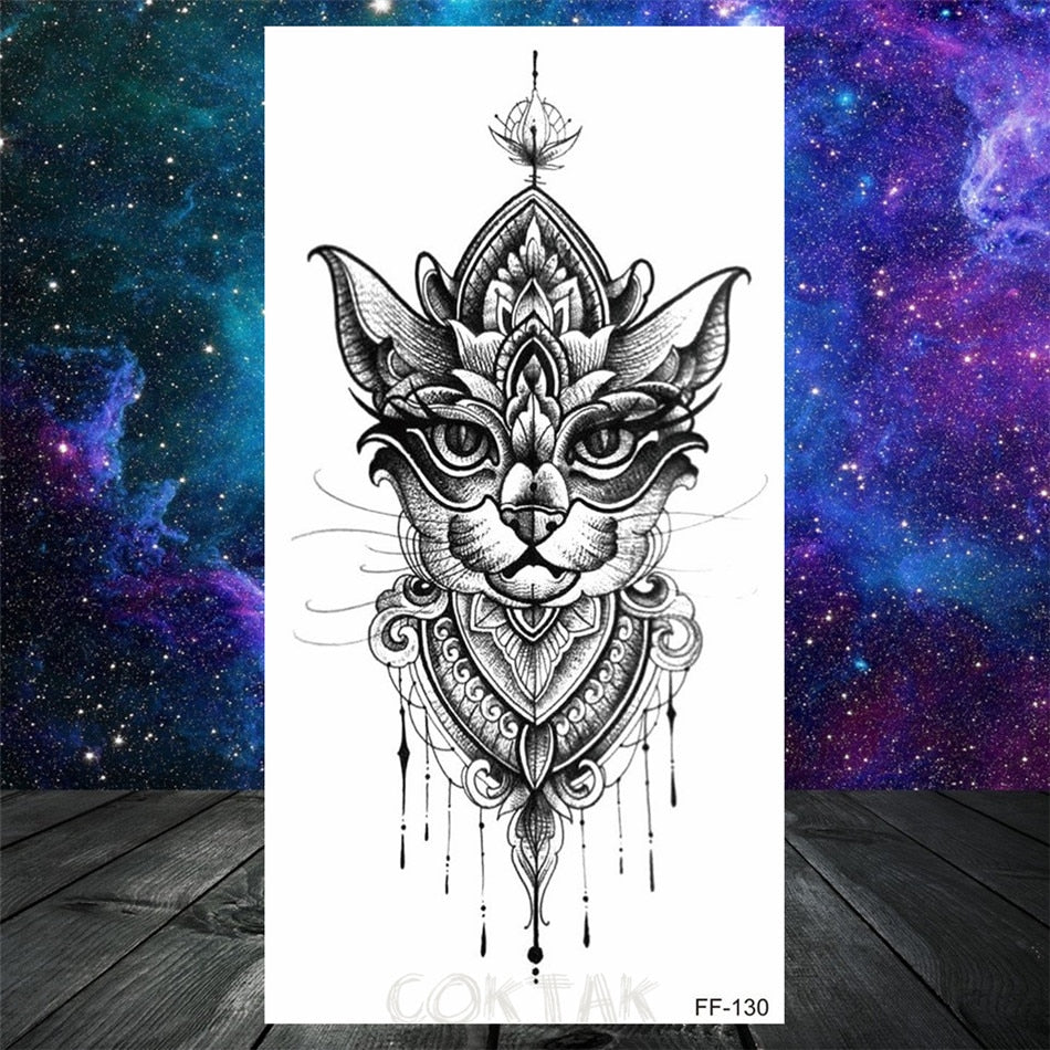 Owl Moth Jewelry Temporary Tattoo