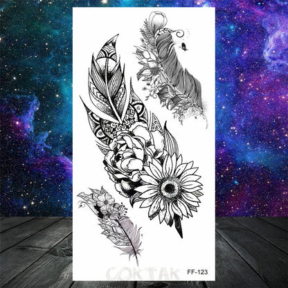 Owl Moth Jewelry Temporary Tattoo