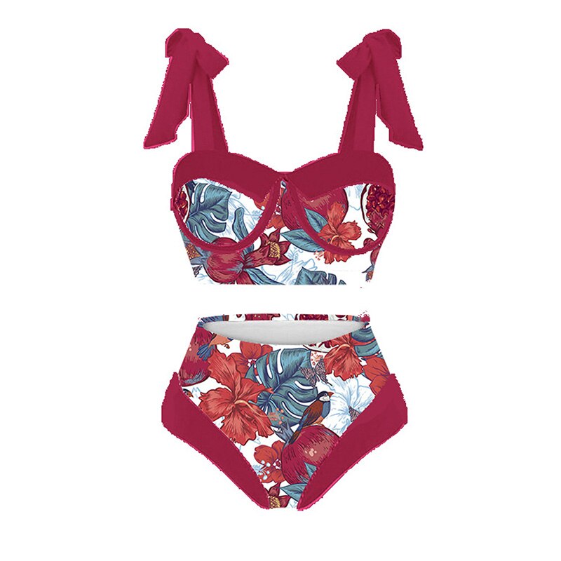 Retro Two-Piece Boho Swimwear