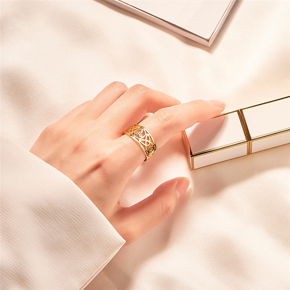 Unift Vintage Hollow Boho Celtic Knot Ring