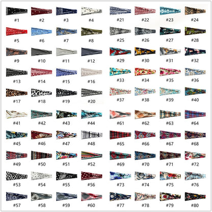 Boho Flower Print Wide Headbands Vintage